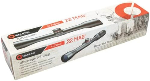 Simmons Truplex .22 Mag 4x32 Riflescope with TrueZero Adjustment System and Rings for Low Caliber