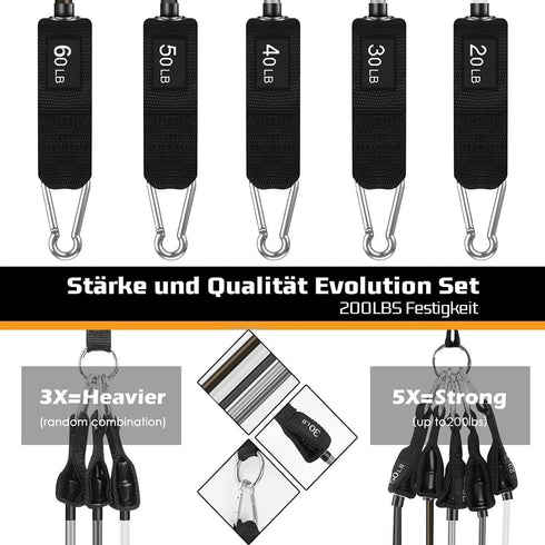 VEICK Resistance Bands, Exercise Bands with Handles for Men and Women, Workout Bands for Fitness Weights at Home