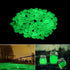 Oubest Glow in The Dark Rocks, Green Glow Pebbles Decor for Garden, Fish Tank, Walkway, Driveway, Plant Pots (100)