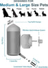 septillar Pet Water Bottle Hanging Dog Water Dispenser Kennel Drinker Kettle Feeder BPA Free Cage Crate Hutch Puppy Cat Rabbit (17oz, Gray)