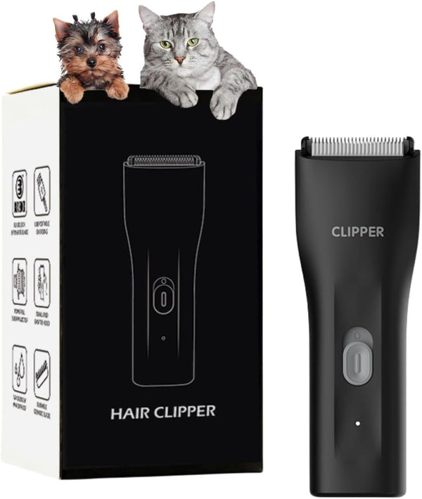 Handy & Powerful Long Lasting Pet Electric Hair Trimmer Kits - Waterproof Cordless Rechargeable Grooming Shavers