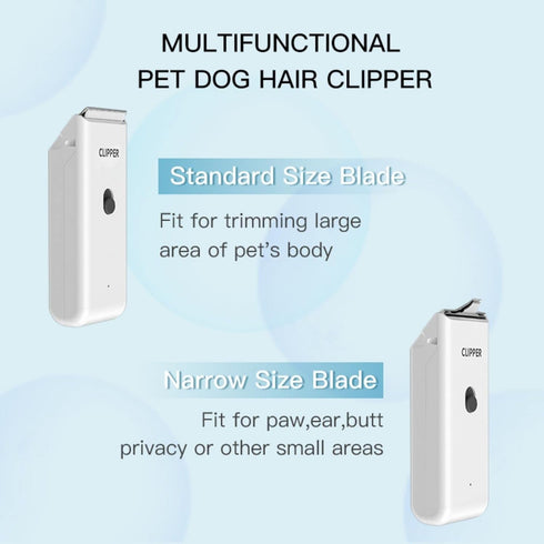 Portable Electric USB Rechargeable Dog Cat Home Hair Clipper, Low Noise Cordless Trimmer for Small and Large Pets