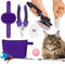 gameOFF Cat Care Grooming Kit 6 in 1, Include: Nail Clipper, Brush for