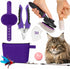 gameOFF Cat Care Grooming Kit 6 in 1, Include: Nail Clipper, Brush for