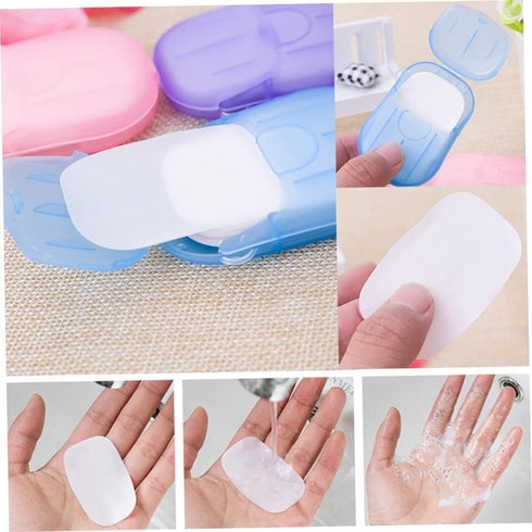 Fansoftiks 500 Paper,5 Sheets Colorful Disposable Soap Boxes Hand Cleaner Fragrance Mini Color Soap Papers for school