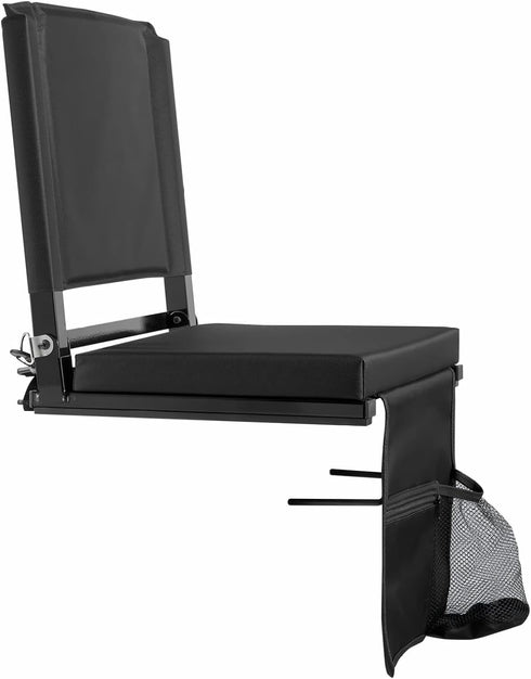 Generic Stadium Seat, Folding Bleacher Chair with Back Support and Thick Cushion, Padded Stadium Seat for Bleacher