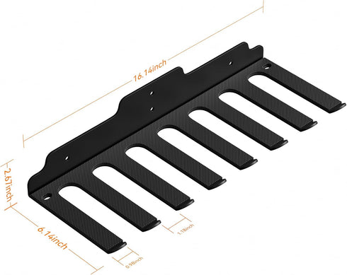 Olympic Barbell Hanger - Vertical Barbell Mount Rack, Space Saving Garage Gym Accessory, Black Powder Coated