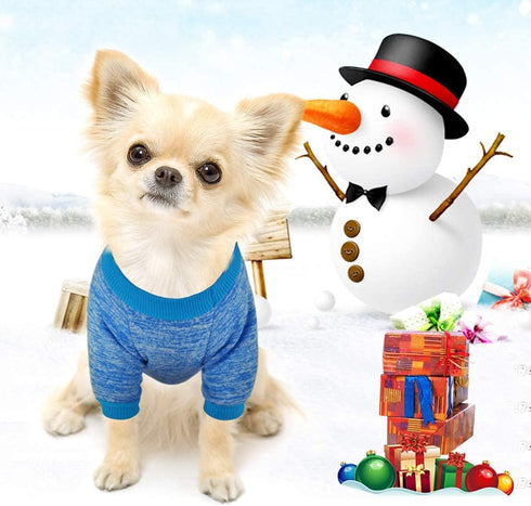 Idepet Pet Dog Classic Knitwear Sweater, Fleece Coat for Small, Medium, Large Dog, Warm Pet Dog Cat Clothes, Soft Puppy