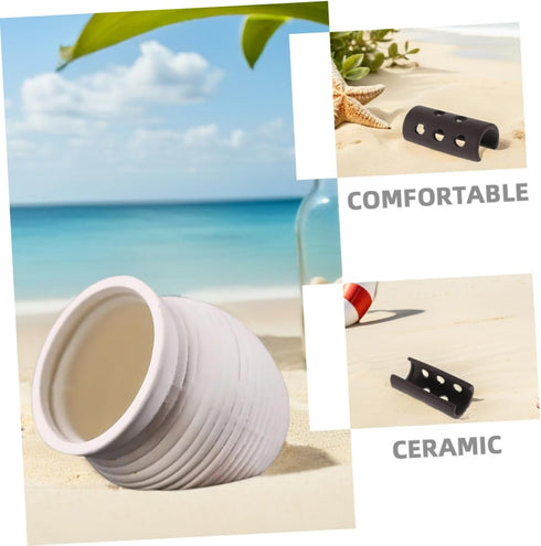 2pcs BESPORTBLE Aquarium Shrimp Hide Cave and Fish Breeding Shelter Ceramic Pot Small Betta Fish Tank Ornament Hiding