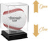Inscool Acrylic Baseball Display Case, UV Protected Clear Display Cube, Memorabilia Baseball Case (Rounded Base)
