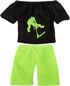 HERAON Interactive Finger Scooter Clothes Stunt Fingertip Pants T-Shirt Set Toy Skates Scooter