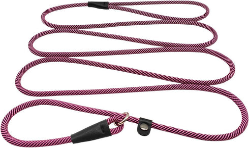 8 FT Slip Lead Dog Leash, 1/3” Strong Rope Dog Leash, Adjustable No-Pull Small Lead for Puppy, Small and Medium Pets