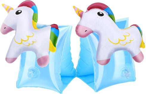 HeySplash Inflatable Armbands for Kids, Pool Arm Floatie Sleeves, Water Wings Swimming Armlets, Up to 55lbs