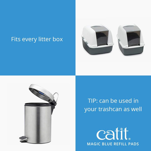 Catit Magic Blue Cat Litter Box Air Purifier with Refill Pads