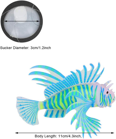 TOPINCN 2Pcs Fake Fish for Aquarium, Floating Luminous Artificial Fish Tropical Fish Decorations