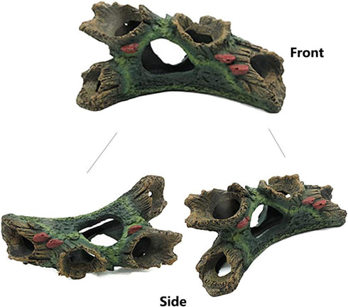 Tfwadmx Decaying Trunk Aquarium, Small Resin Ornament for Betta Fish, 20 Gallon Fish Tank Hideout Caves