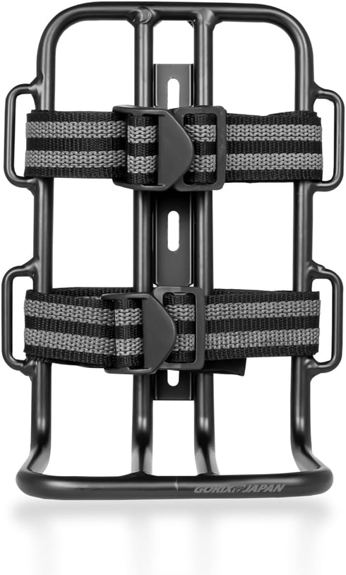 GORIX Bike Front Fork Cage Mount - Large Bottle Cage with Non-Slip Belt for Bikepacking