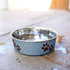 Loving Pets Bella Dog Bowls, Stainless Steel, Spill Proof, Small 10-20 lbs, Blueberry