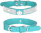 Haoyueer Rhinestone Dog Collar, Cute Dazzling Sparkling Soft Suede Leather Dog Cat Collar with Crystal Diamond (XS,