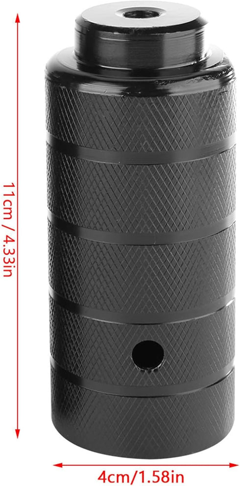 Oumefar 2PCS Steel Bicycle Foot Stand Pegs, Black BMX Axle Peg Replacement Accessory, 11 x 4cm / 4.33 x 1.57inch
