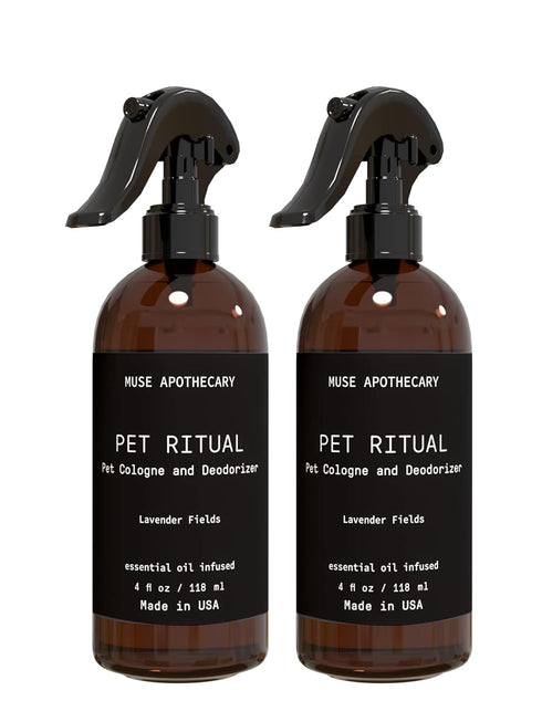 Muse Apothecary Pet Cologne Spray for Dogs - Lavender Fields - 4oz - Long Lasting Dog Perfume and Deodorant Spray