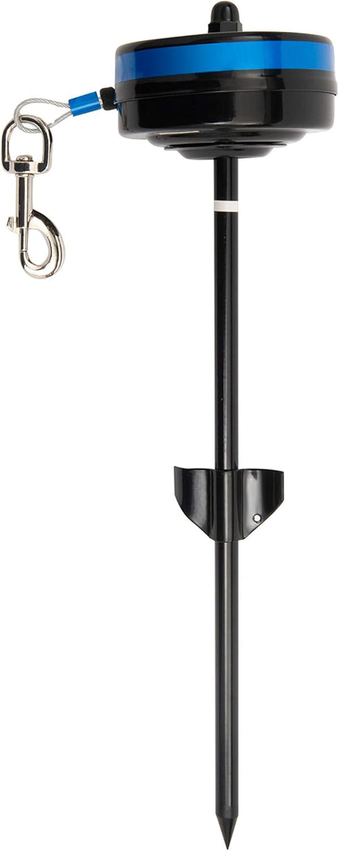 Lixit Bracket Mount and Stake Retractable Leash Tie Outs for Dogs (Medium Stake)