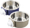 Dog Crate Bowl, Hanging Stainless Steel Removable Pet Crate Water & Food Bowls, 2PCS for Cat Puppy Birds