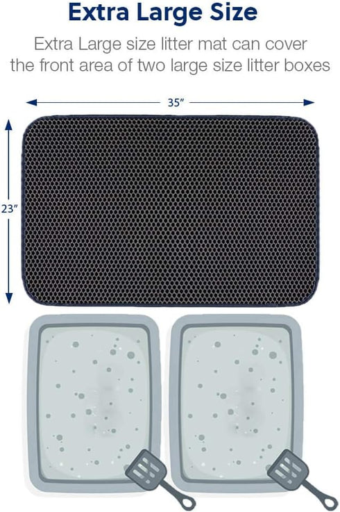 WePet Cat Litter Mat, Honeycomb Double Layer Mats, Urine Waterproof, Easy Clean
