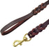 Leather Dog Leash - Latigo Leather Brown Braided Training & Walking Leash - 4 ft by 5/8 in (120cm 1.6cm)
