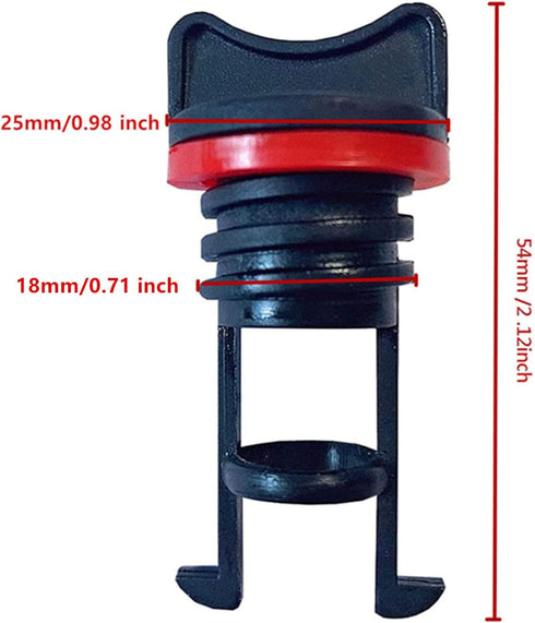 ISURE MARINE Kayak Drain Plug Kit Replacement for Ocean Stream Kayak Dinghy Canoe Boat, 2 Pcs