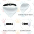 2 PCS Dog Bandana with Adjustable Buckle, Double-Sided Blank Dog Bandanas with D-Ring for Small Dogs and Cats