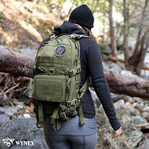 WYNEX Tactical Folding Admin Pouch, Molle Tool Bag with U.S Patch, Utility Organizer