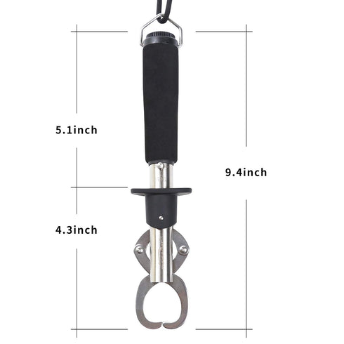 Fish Lip Gripper with Weight Scale and Measuring Tape - Professional Stainless Steel Fish Holder Tool