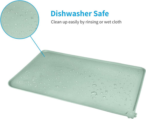 AUDWUD Silicone Waterproof Pet Feeding Mat - Anti-Slip Dog Bowl Pad