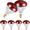 Treela 6 Pcs 110V 175W Red Infrared Bulbs Medium E26 Base, Red