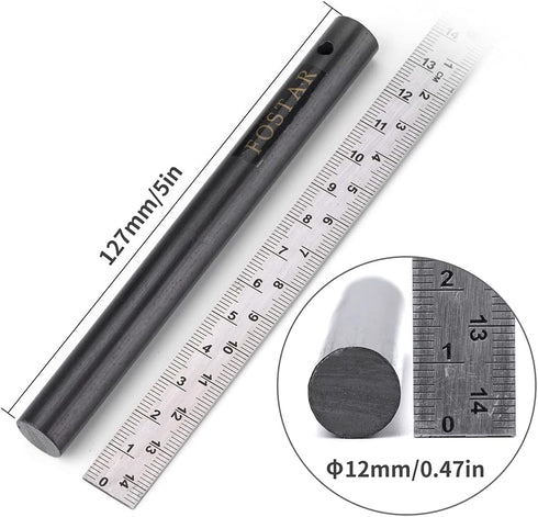 FOSTAR 5 Inch Emergency Weatherproof Flint Ferrocerium Rod Fire Starter with Whistle and Paracord Lanyard