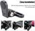 Keenso Bike Mount Bracket, Aluminium Alloy Flashlight Holder for Sport Camera or Bike Light Black Cycling Accessories