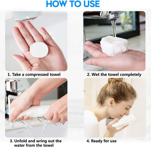 Herb Life 120 Pcs Mini Compressed Towels, Disposable Face Compressed Towel, Compressed Cotton Hand Wipe, Camping Towel