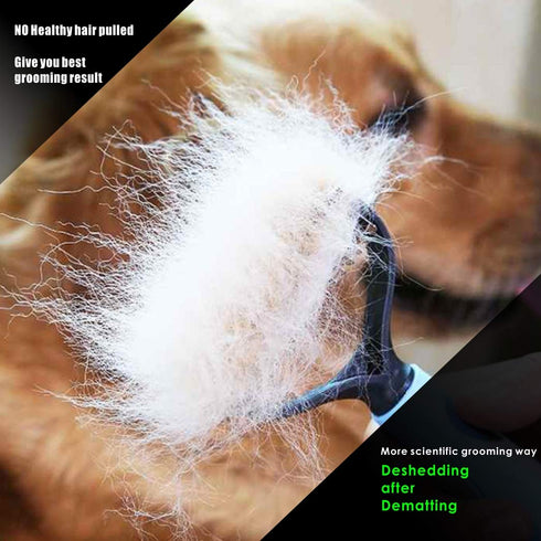 Deshedding 2-Sided Pet Grooming Tool for Cats & Dogs, Reduces Shedding, Dematting for Mats & Tangles
