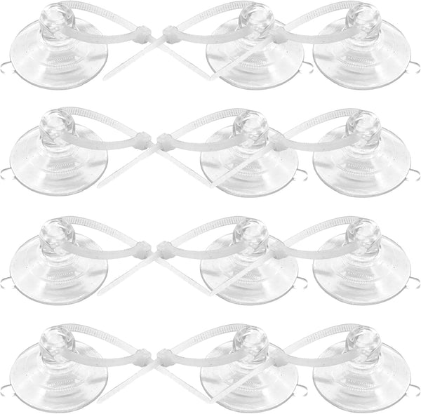 Aquarium Suction Cups, Heavy Duty with Adjustable Cable Ties, Dia.1.2"/1.8" Optional (1.8")