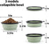 SLSON Collapsible Pet Feeder - 2 Pack Dog Bowls with Cover Lids, Portable Foldable Cat Water Dish, Fairy Pink & Sprout