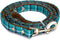 Puppy Leash for Small Dogs - StrawberryEC Cute Leather Peacock Green Plaid Leash