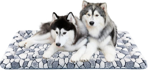 VANKEAN Stylish Dog Crate Pad Bed Mat Reversible (Cool & Warm), Soft Sleeping Mat for Small to XX-Large Dogs, Grey Stone