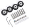 OwnMy Luggage Suitcase Replacement Wheels, 40mm x 18mm Rubber Swivel Caster Wheels, Set of 4