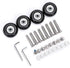 OwnMy Luggage Suitcase Replacement Wheels, 40mm x 18mm Rubber Swivel Caster Wheels, Set of 4