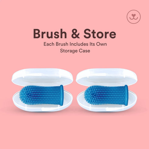 360 2-Pack Jasper Large Dog Toothbrush, Degree Pet Tooth Brushing Kit, Cat Toothbrush, Canine Dental Care & Teeth
