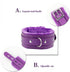 Leather Choker Collar with Long Traction Chain Rugged Durable and Collar Necklace Neck Size Adjustable Suitable for Pets Purple