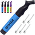SPORTBIT Ball Pump with 5 Needles, Push & Pull Inflating System for All Exercise Balls, Volleyball, Basketball, Football