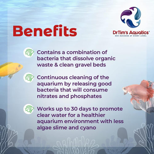 DrTim's Aquatics Freshwater Waste-Away Time Release Gel for Natural Fish Tank Waste Management Solution (50 gal)