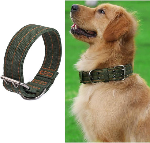 Buckle Dog Collar, 1.5 Wide Adjustable Nylon Military Tactical, Heavy Duty Dog Collar